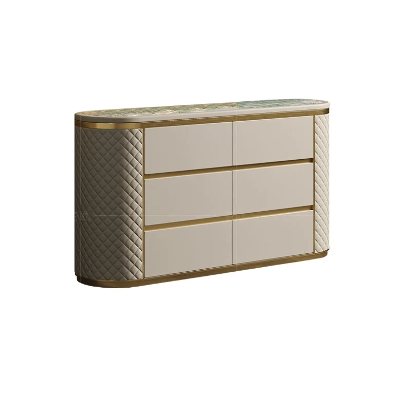 LMM light luxury bucket cabinet marble storage cabinet bedroom bedside cabinet