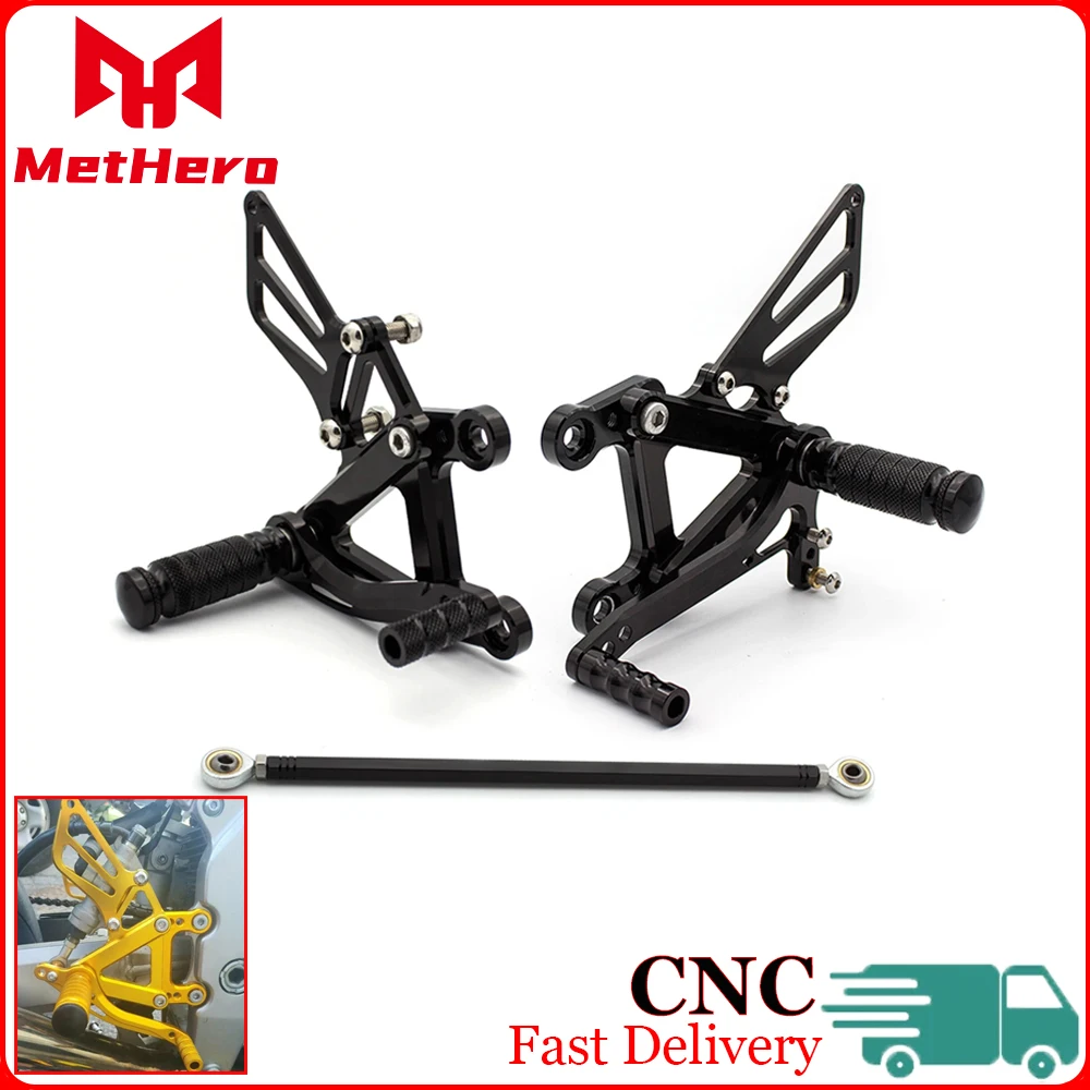 CNC Motorcycle Rearset Footpeg Footrest Foot Peg Platforms Fit For Kawasaki Ninja ZX6R ZX636 ZX-6R ZX-636 ZX 6R 636 2003-2004