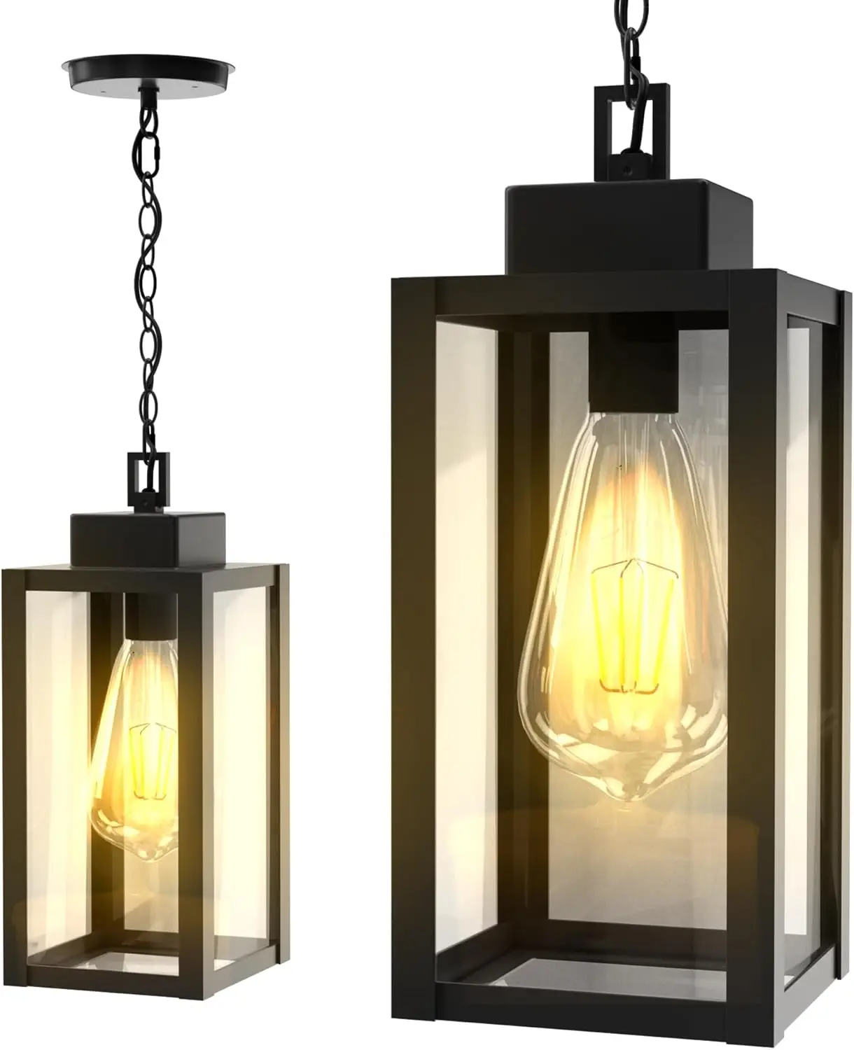 

Водонепроницаемый уличный подвесной светильник для крыльца, антикоррозийный наружный фонарь для двора, гаража, балкона - 2 штуки в упаковке