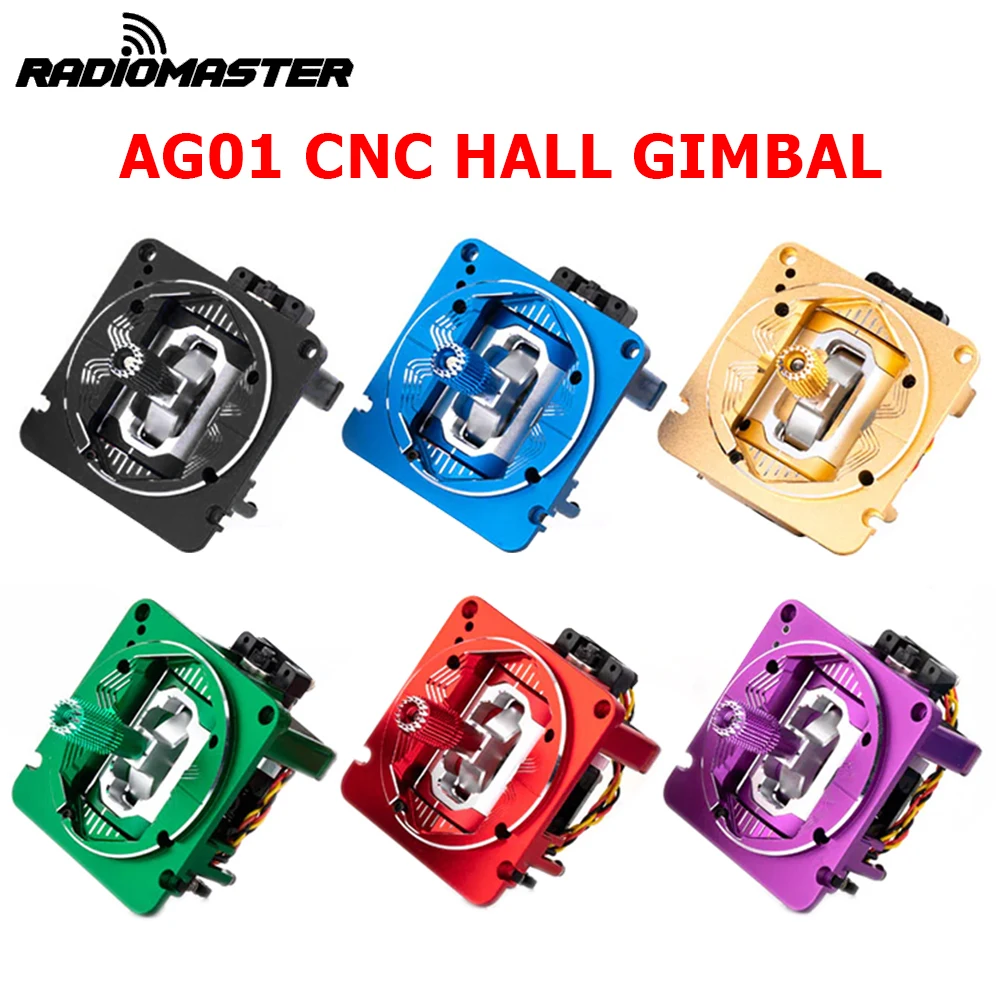 ​RadioMaster AG01 Full CNC Throttle Hall Gimbal Set 6 Colors Suit For TX16S MKII Series Radio Transmitter Remote Controller