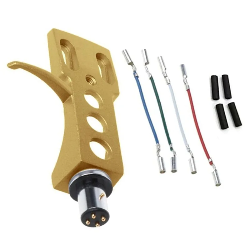 Stilvolle-Universal Plattenspieler Headshell Phonographen Plattenspieler Ersatz Headshell Mit 4X Blei Drähte Für Plattenspieler Red Du