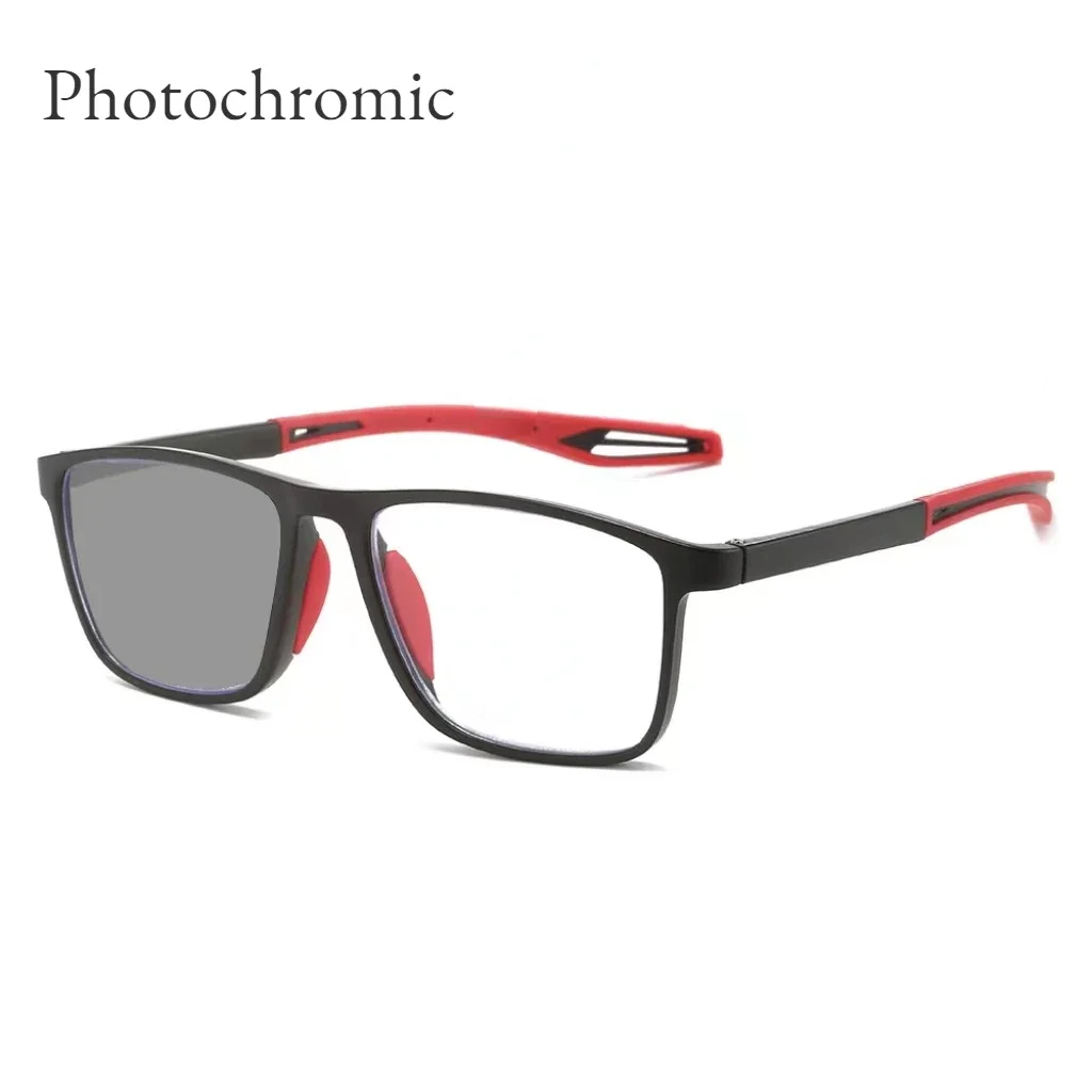 Photochromic Reading Glasses for Women and Men Ultralight TR90 Sport Anti-blue Light Presbyopia Eyeglasses +1.0 +4.0