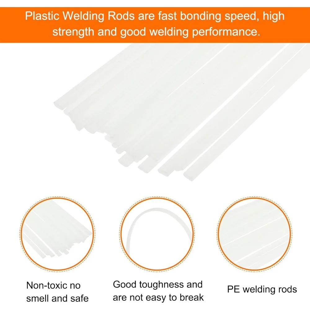 MECCANIXITY 30 шт. 13-дюймовые пластиковые сварочные стержни, сварочные полоски из АБС-пластика, сварочные стержни для пластикового сварочного аппарата, автомобильного бампера, ремонта каяков, белый