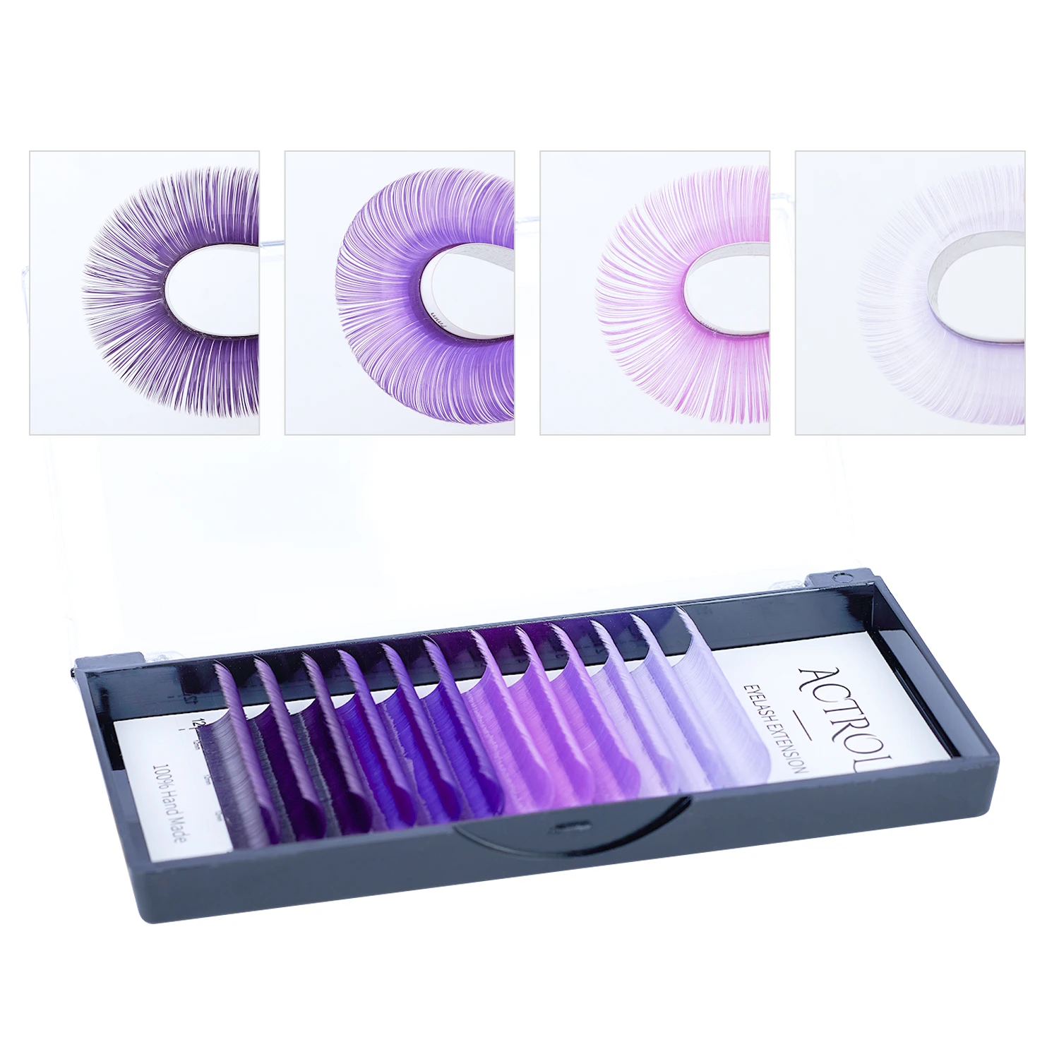 ACTROL Ombre Lashes Easy Fan Volume Eyelash Extension C/D Curl Gradient Colored False Lash Extensions Makeup Tools