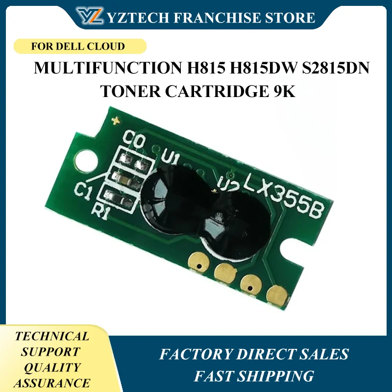 

10 шт. чип 592-BBBW (J9Y0C 74NC3) для многофункционального картриджа с тонером Dell Cloud H815 H815dw S2815dn 9K