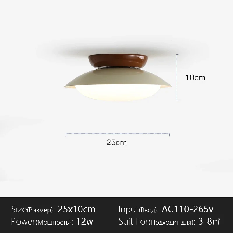 Moderne kleurrijke plafondlampen Eenvoudige plafondlampen in Scandinavische crèmestijl Voor gang Gangpad badkamer keuken LED hangende verlichting