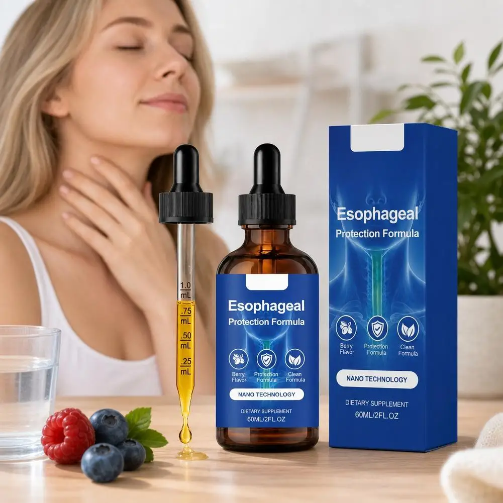Digestive Support Drops Esophageal Comfort Gut Tract Care Nano Absorption Vitamin C Zinc Berry Flavor Body Supplement
