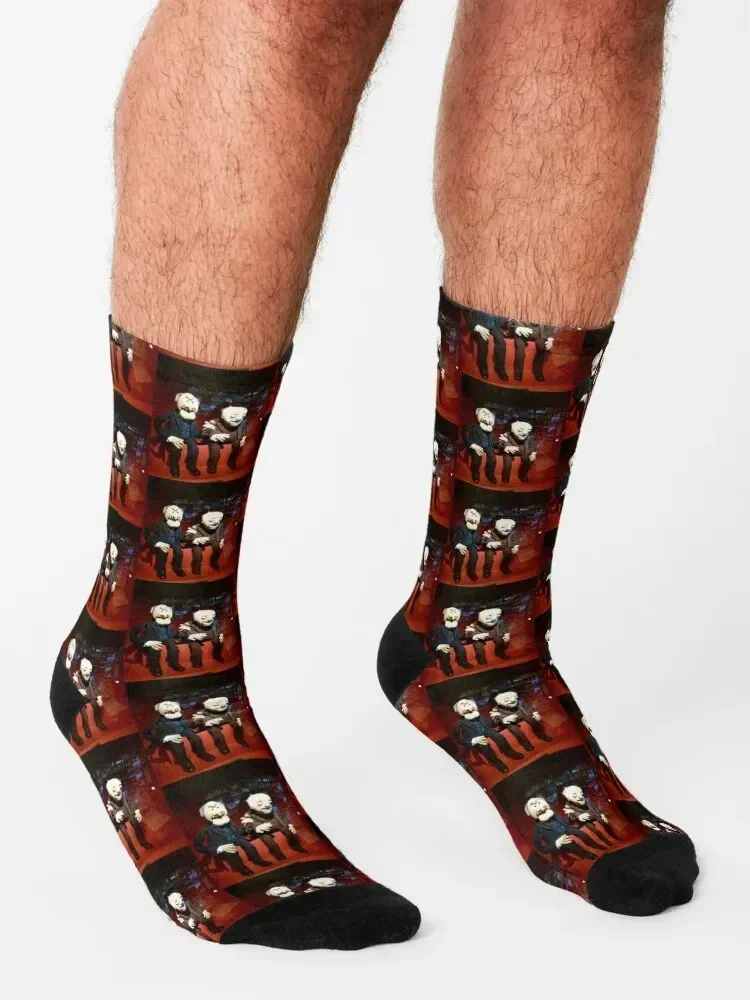 Statler and Waldorf Socks short bright garter professional running winter thermal Socks Women's Men's