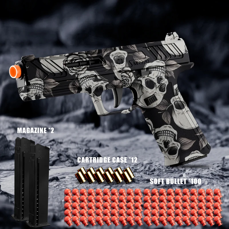 MR920 Nieuw speelgoedpistool Soft Bullet Gun-pistool [verbeterde versie van het doorlopende haar] Leeg hangend, doorlopend haar
