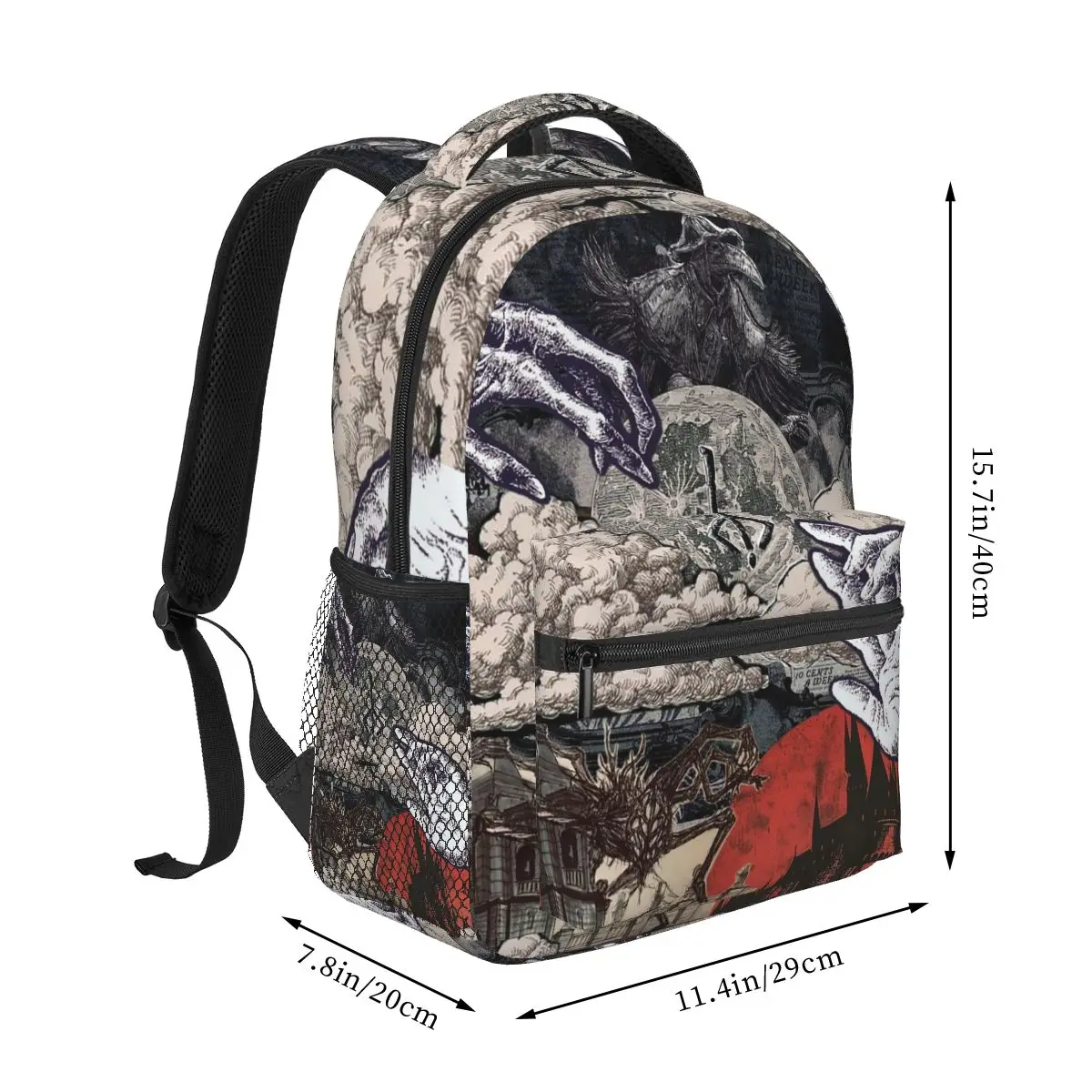 Bloodborne Video Game Merch Student Backpack School Bag Hiking Travel Daypack for Men Women Fashion Bookbag Shoulder Bags