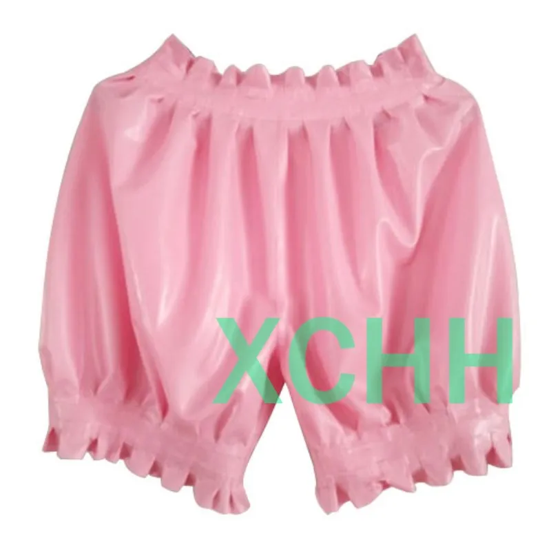 

Сексуальное латексное розовое нижнее белье ручной работы, шорты, трусы, нижнее белье, шорты, экзотическое резиновое нижнее белье, женские трусики без молнии