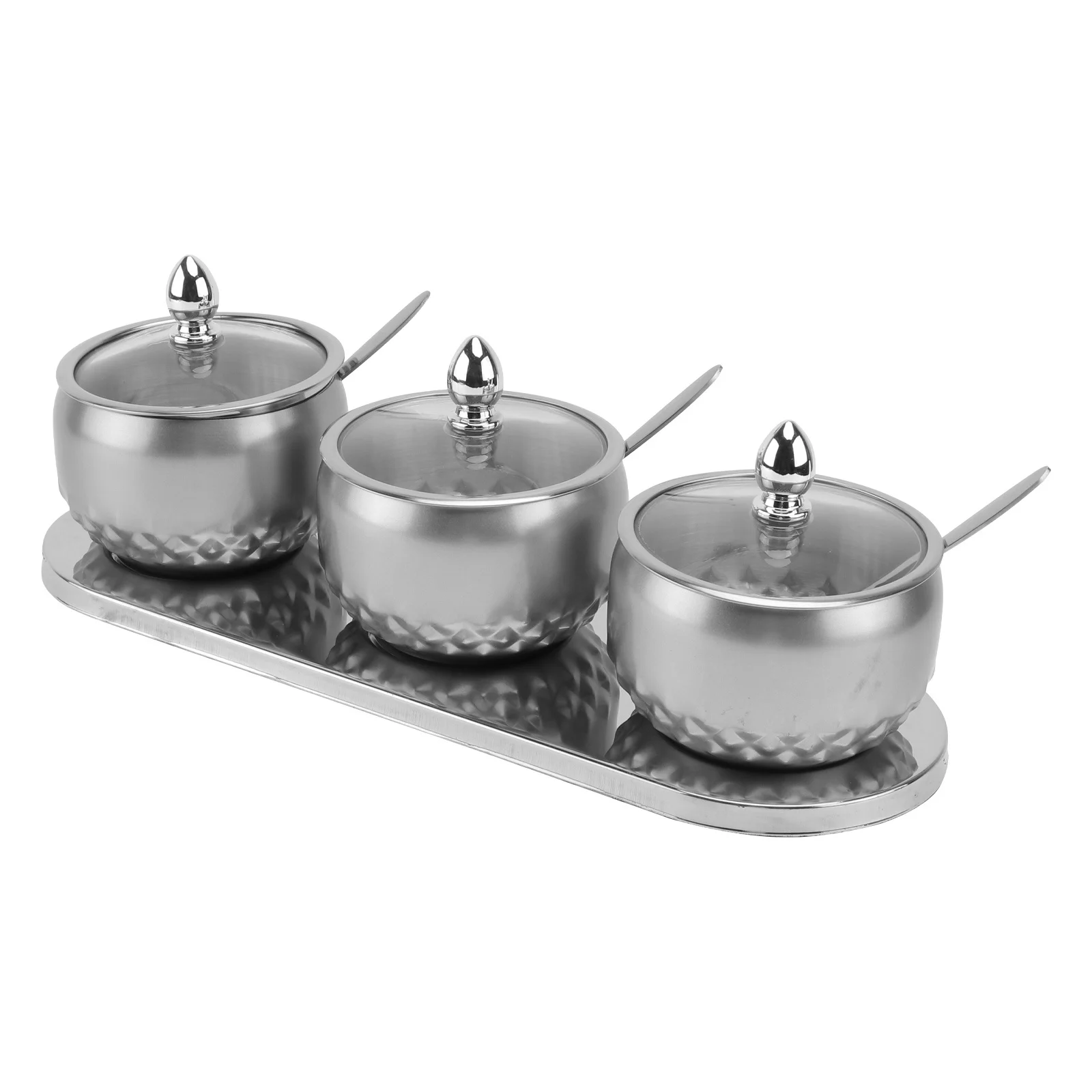 

Seasoning Jar Set Jars for Kitchen Storage with Airtight Lids Bottle Spoon Spice Condiments Containers