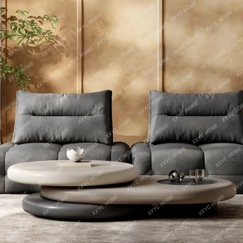 

XX minimalist high-end rotating coffee table special-shaped rectangular coffee table