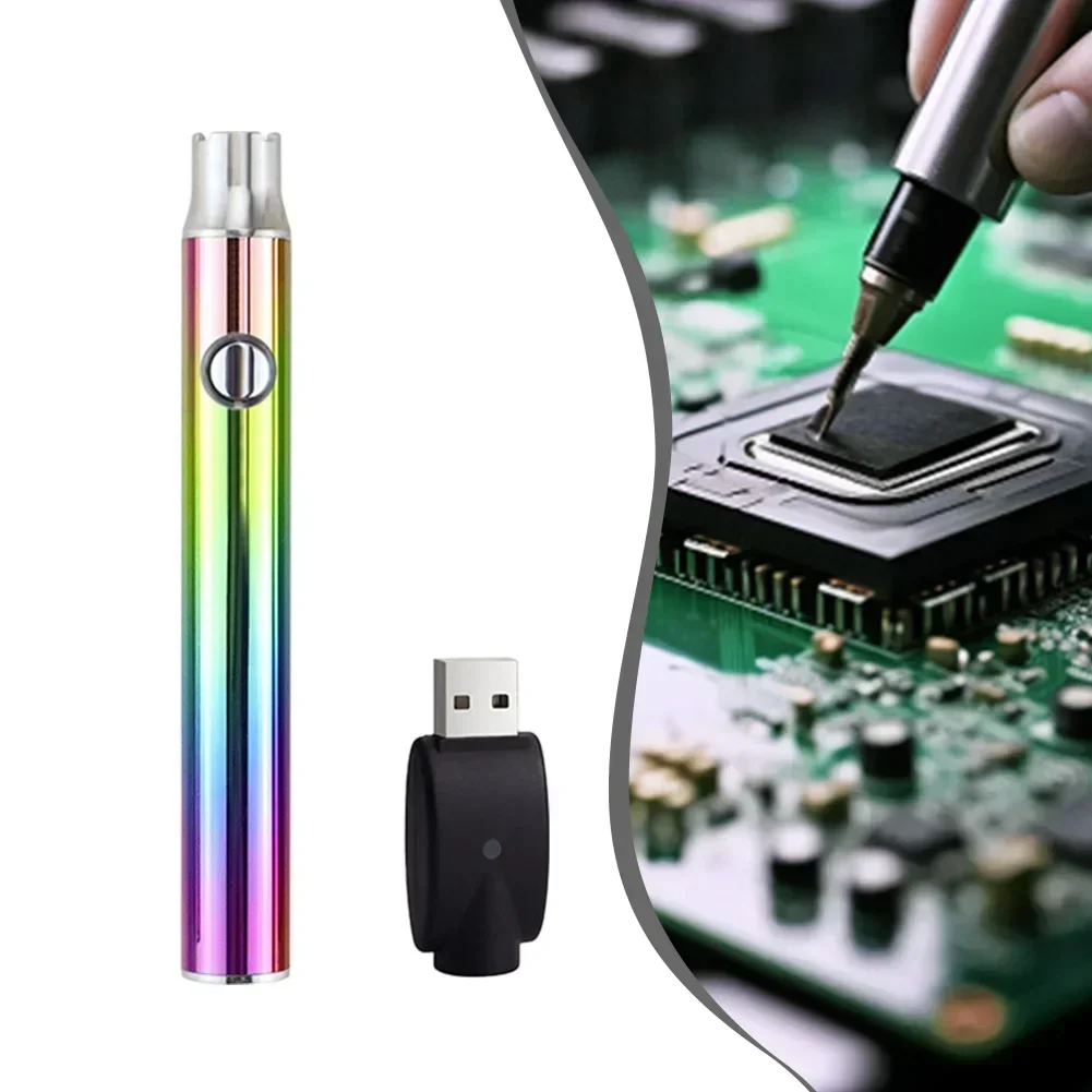 

1pc 510 Threaded Soldering Iron With Charging Head 350mAh Portable USB Rechargeable Soldering Iron 3 Adjustable Temperature