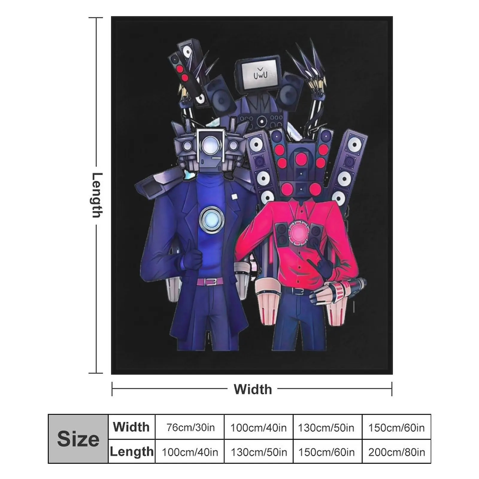 Speakérman and Cameráman Skibidi Toilet Throw Blanket Nap for sofa warm winter Blankets