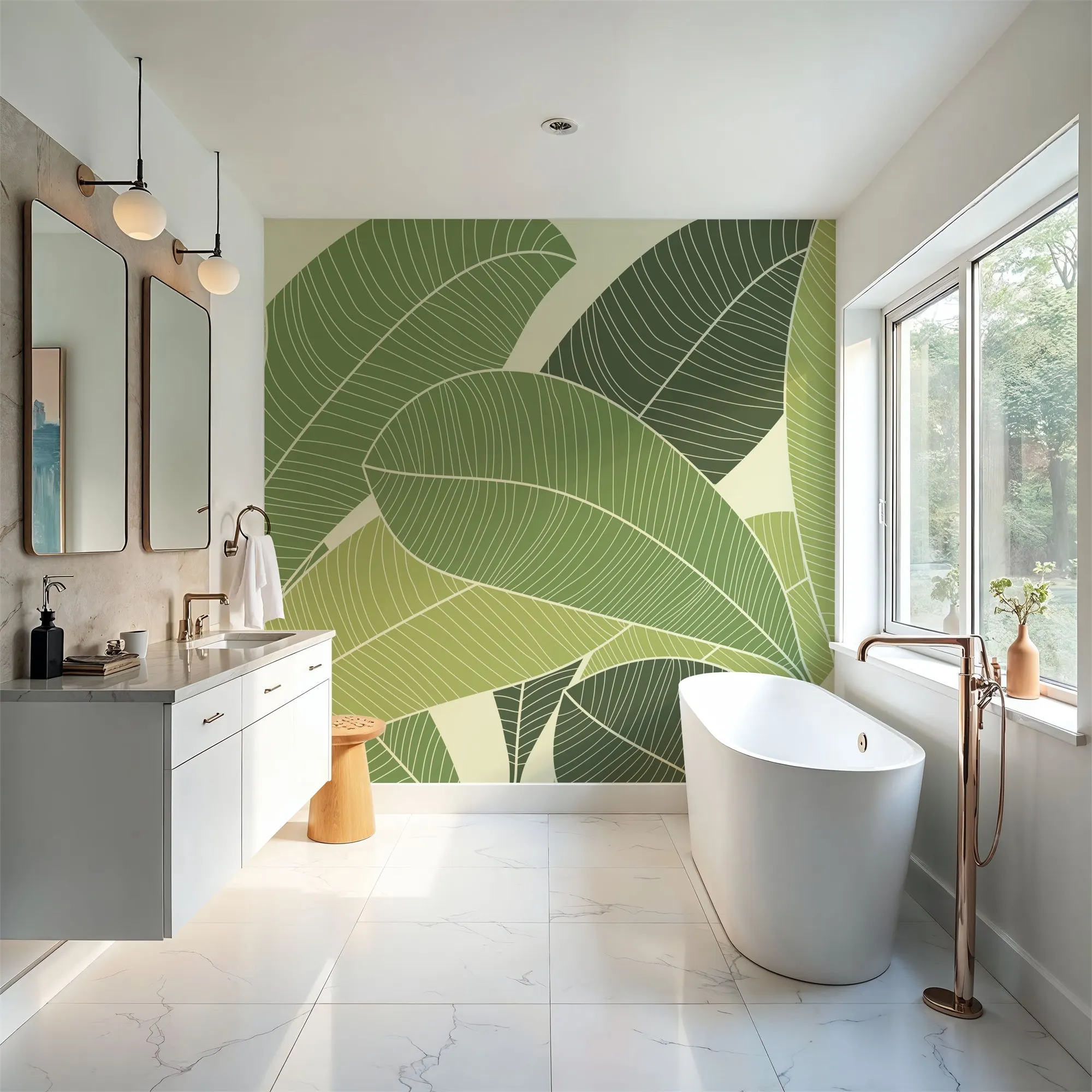 Custom 70s Monstera Wallpaper for Walls Made to Measure Large Wall Mural