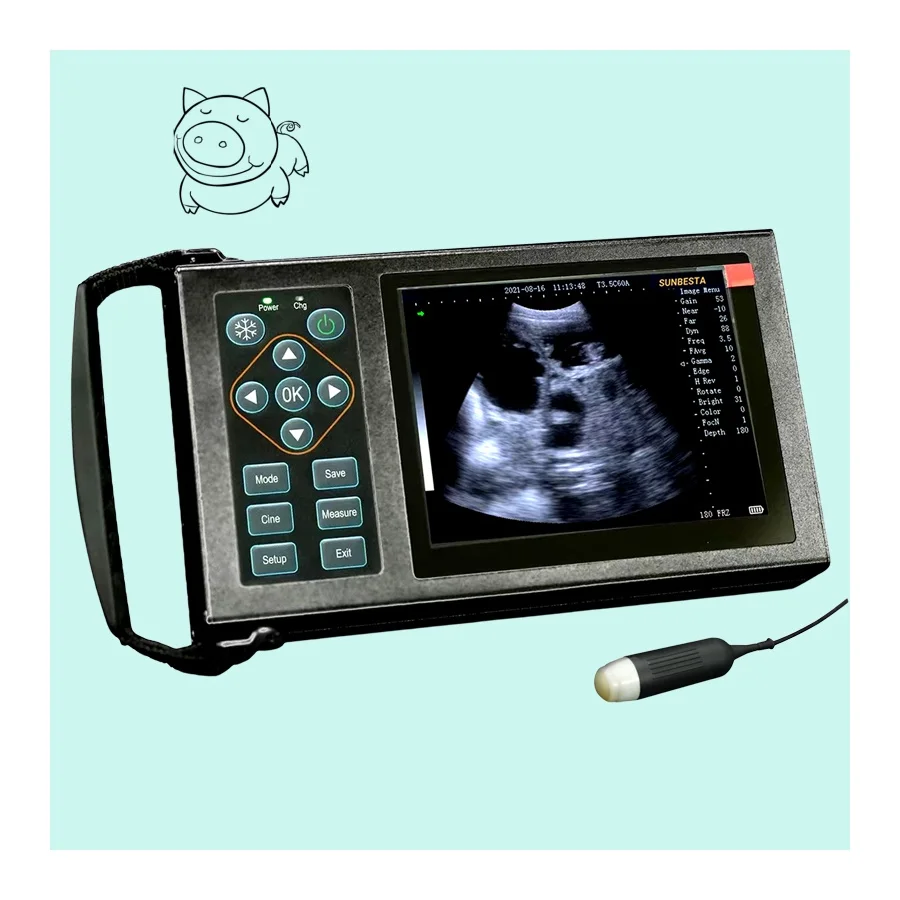 Handheld Veterinary Ultrasound Scanner for Farm Animals Reusable Vet Scanner for Sheep Goat Pig Farm Care