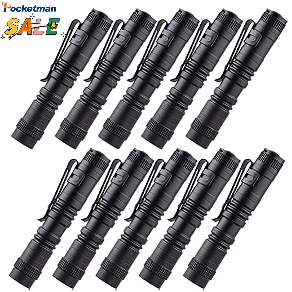 

10pcs Small Mini LED Flashlight Handheld Pen Light Tactical Pocket Torch PenLight with Clip Camping Outdoor Emergency Inspection