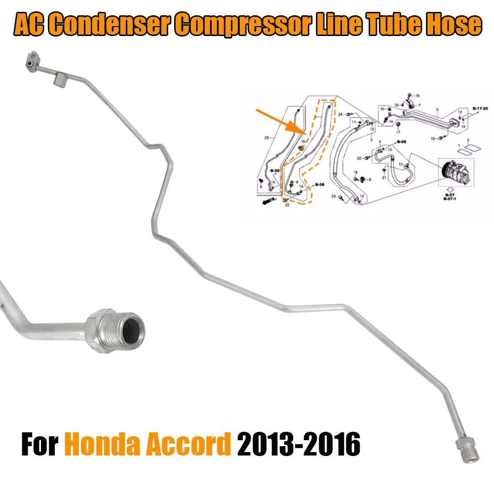 

AC Condenser Compressor Tube Line Hose Left- hand /Right- hand Driving Car For Honda Accord 2013-2016 #80341-T2F-A01