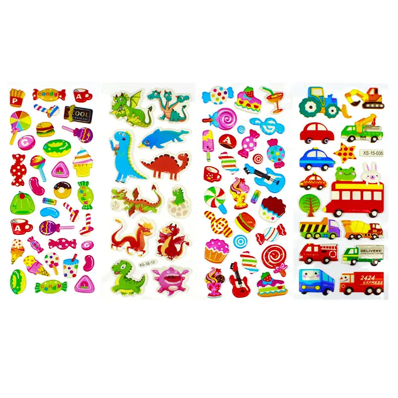 Kids Stickers 40 20 Different Sheets 3D Puffy Bulk Stickers for Girl Boy Birthday Gift Scrapbooking Teachers Animals Cartoon