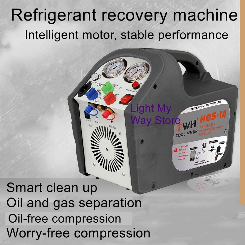 

Portable air conditioning refrigerant recovery machine comes with high and low pressure gauge refrigerant recovery machine