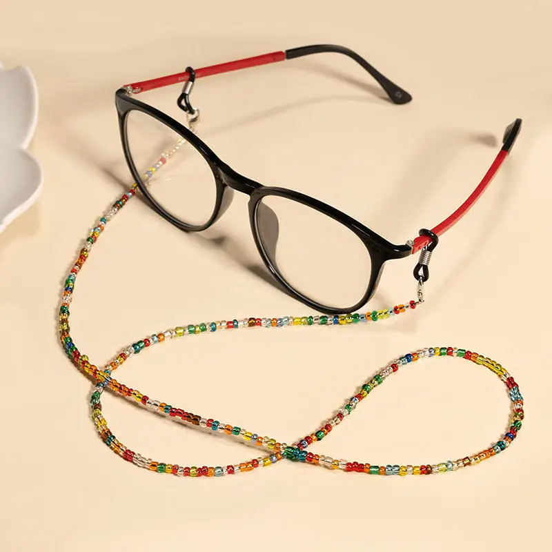 Böhmische Perlen-Brillenkette Sonnenbrillenkette Maskenband Bunte Perlenkette für Frauen Geschenke Accessoires