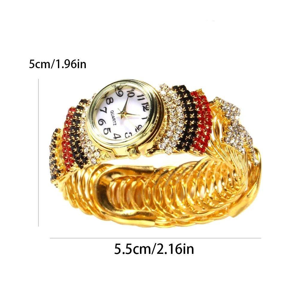Роскошные часы-браслет, модный браслет, кварцевые часы из сплава со стразами для женщин, винтажные элегантные женские наручные часы, повседневная одежда