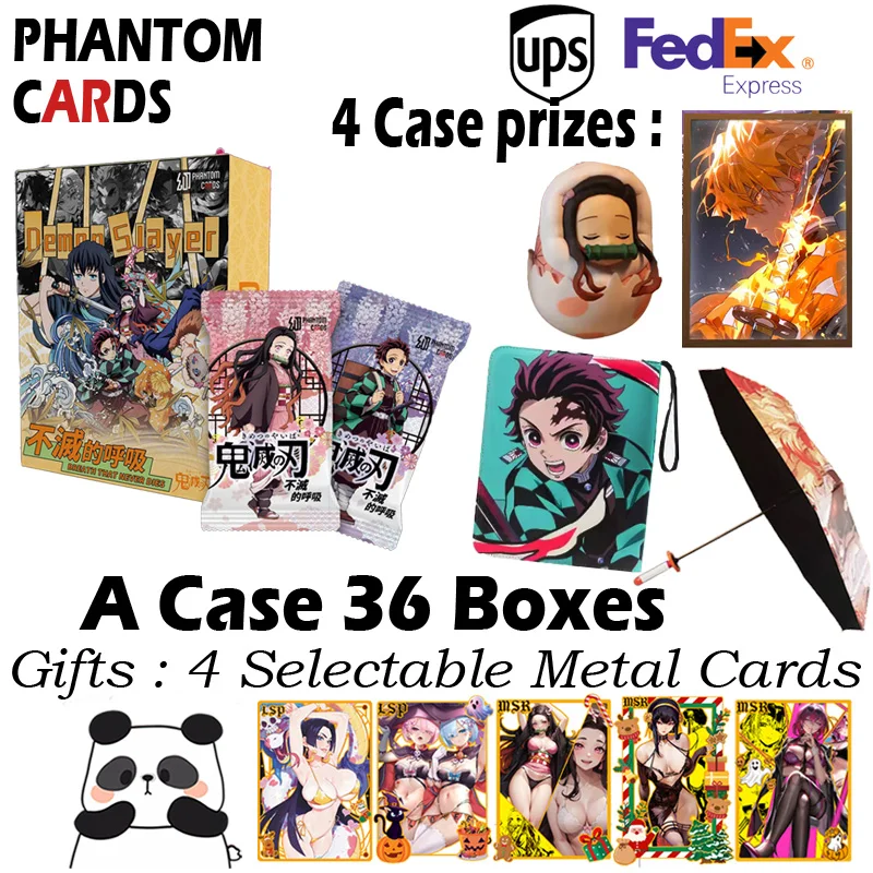 Hurtownia PHANTOM CARDS Demon Slayer CCG Anime Hobby Game Kolekcjonerska karta Nezuko Tanjiro Doujin Rare SSP SSR UR Karty Zabawki Prezenty