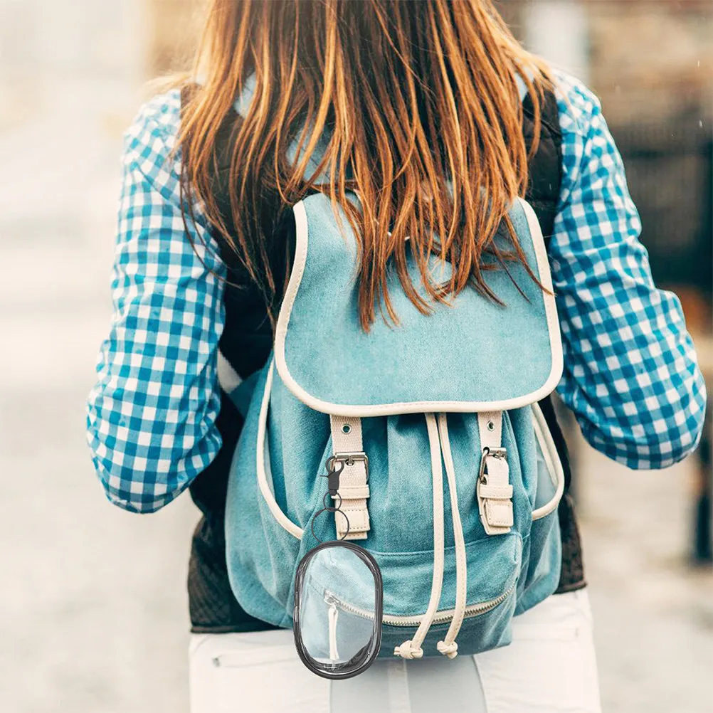 

3Pcs Clear Figures Display Pouch Transparent Bag with Hanging Buckle Zipper Multifunctional Outdoor Storage Accessory