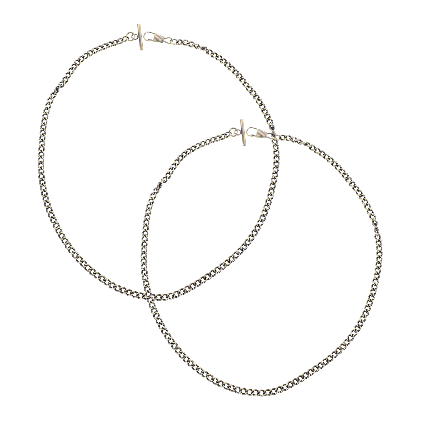 

2Pcs Pocket Chains for Men Jeans Vest Accessories Retro Iron Decorative Iron Pocket Watch Chain Watch Chain Key Charm