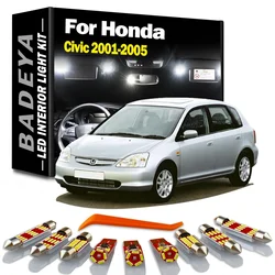 11Pcs For Honda Civic 7 VII MK7 7th Gen 2001 2002 2003 2004 2005 Hatchback Saloon Coupe LED Interior Map Dome Plate Light Kit