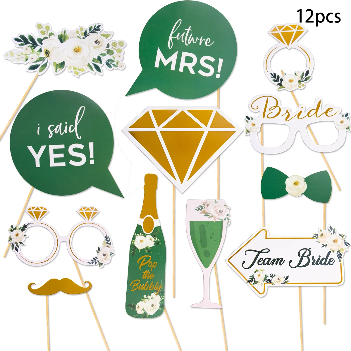 1set Bride To Be Handheld Photo Prop Paperboard Ring Champagne Glasses Frame Prop Hen Bachelor Party Supplies Bridal Shower Deco