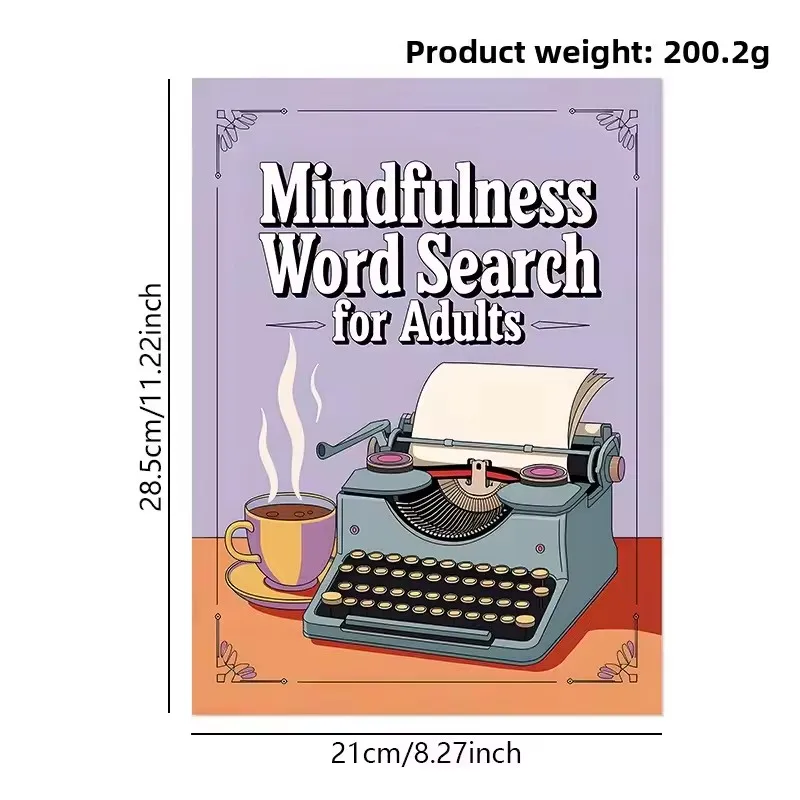 Adult Mindfulness Word Search Puzzle Book - Focus Training Stress Relief Relaxation Activity with Guidance Handbook view 3