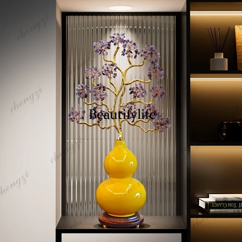 A73 Money Tree Ornament Wealth-Attracting Living Room TV Cabinet Decoration Housewarming Gift