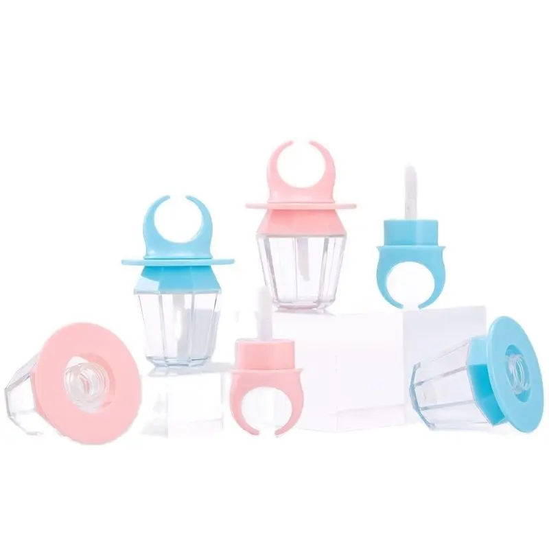 

30/50pcs Plastic Empty Tubes Lip Gloss Cute Ring 8ML Milk-Bottle Shape Blue Pink Lip Gloss Bottle Containers Cosmetic Lipgloss