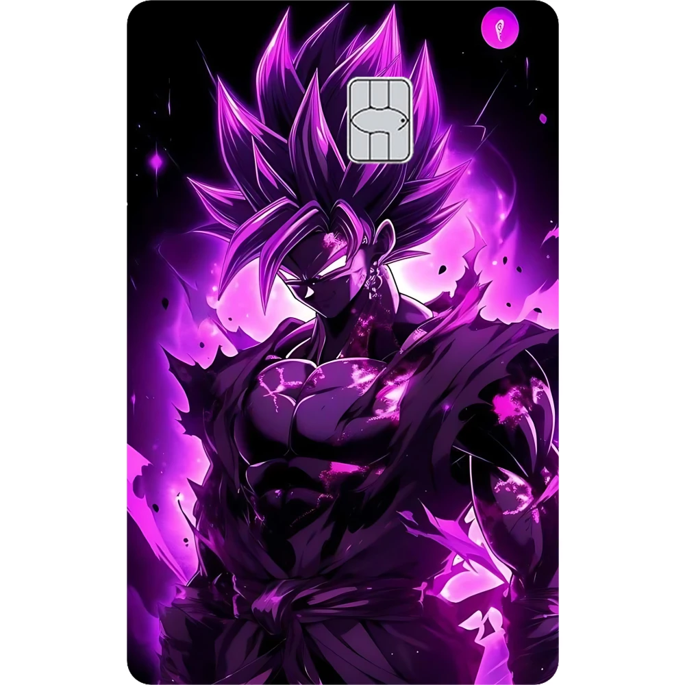 Adesivo de Cartão de Crédito Anime Goku, Adesivos Foscos para Proteção e Decoração de Cartões VISA, JCB, Mastercard e Outros Cartões Bancários ACG
