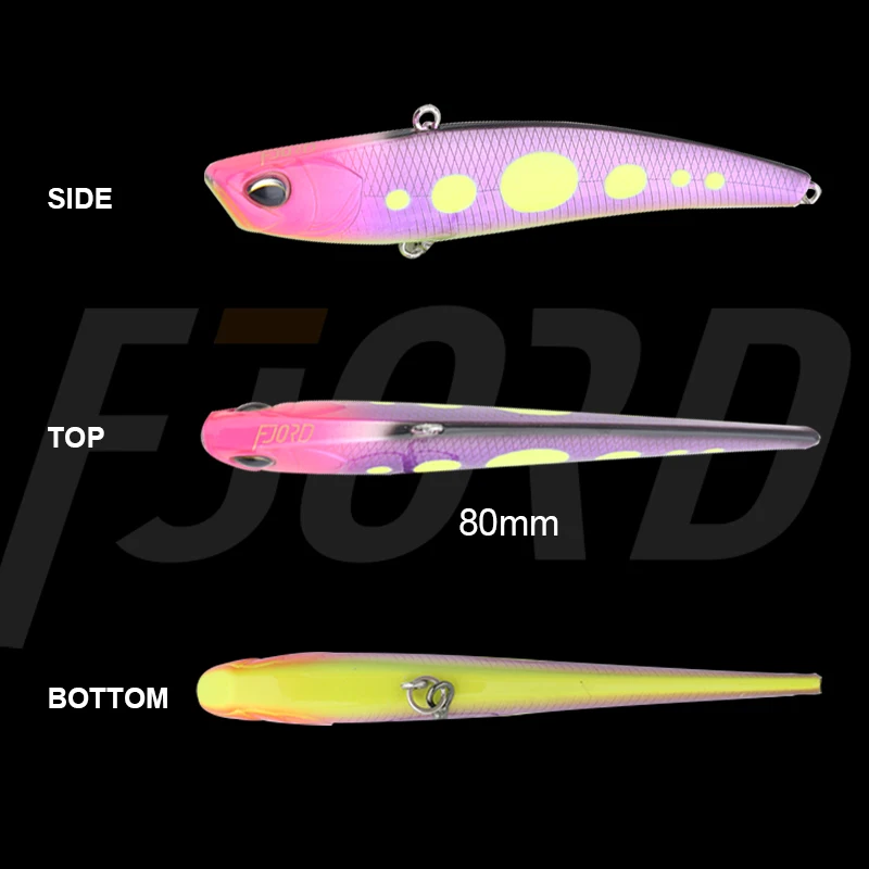 FJORD Ratlin VIB 80mm 15g Fishing Lure Stable Dagger Balance Winter Freshwater Sea Wobbler Ice Fishing Tackle Artificial Bait