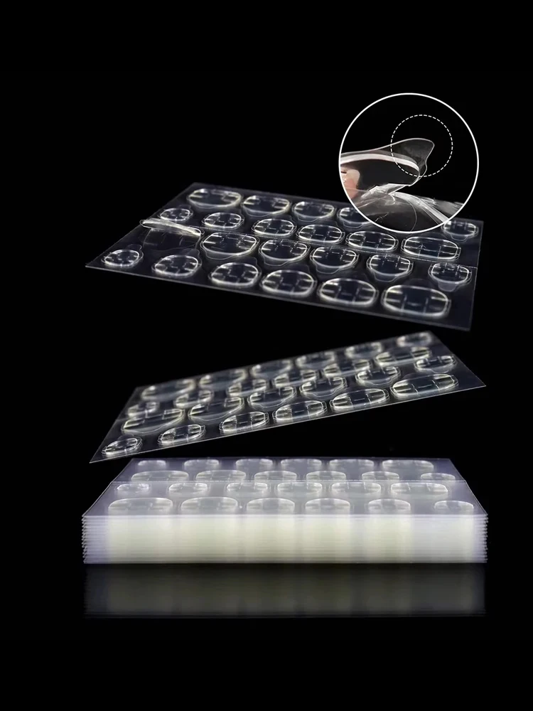 Colle gelée Super collante pour ongles à pression, 12 feuilles/288 pièces, autocollants imperméables, respirants et sans trace pour Nail Art, DIY bricolage