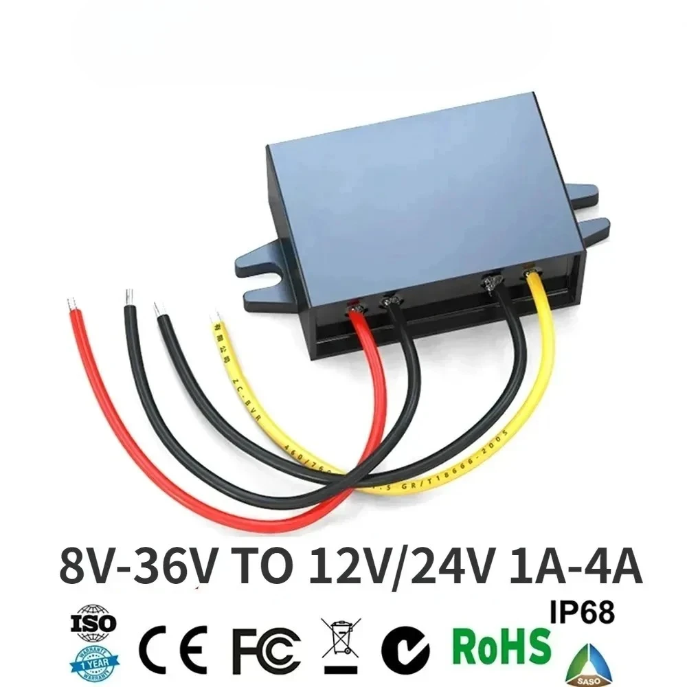 8-36V to 12V 24V Step-down/up Car Boat Power Supply Buck Boost Voltage Stabilizer 12V 3A 30V DC Converter Voltage Regulator CE