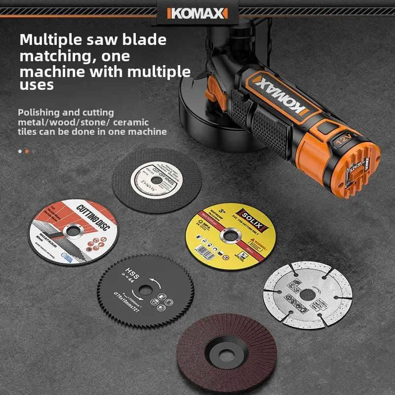 Cordless Electric Angle Grinder 6-speed regulation Lithium Battery Polishing Grinding Machine Diamond Cutting Power Grinder