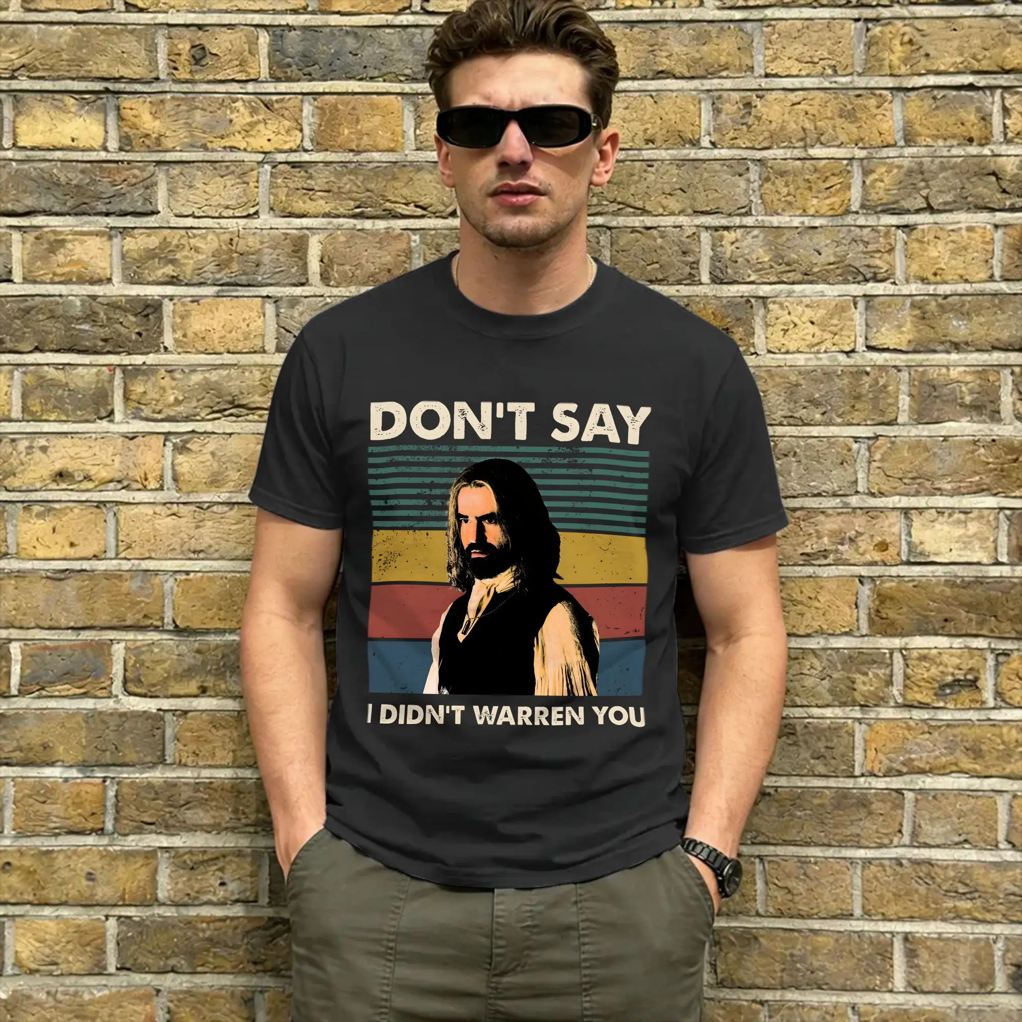 Widows Bay T Shirts for Men 100% Cotton Unique T-Shirts Round Collar I Didn't Warren You  Tees Short Sleeve Clothes Gift Idea