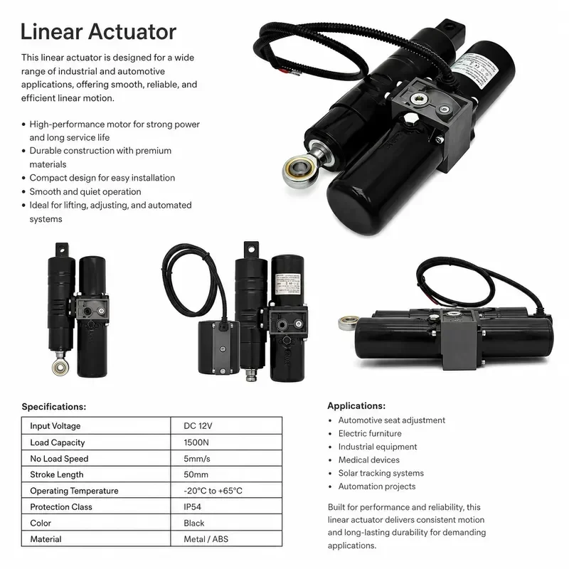 8000N Force Electro Hydraulic Lift Hydraulic Electric Push Rod Linear Motion Actuator for Elevator 12V 24V 36V 48V DC