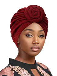 Moda donna turbante Hijab cappelli testa africana avvolge morbidi cappelli musulmani elastici berretto chemio traspirante per donne ragazze