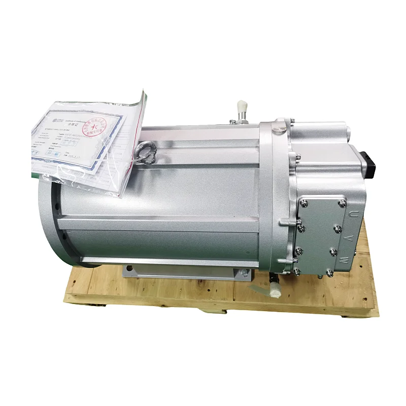 Air cooled DC automotive motor IP67 20KW 540V DC 1400rpm integrated motor with CAN bus communication