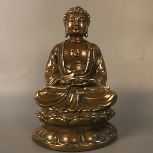 

Three Holy Buddhas, Guanyin, Earth Treasure Pure Copper Guanyin Bodhisattva, Earth Treasure King, Offering Sitting Lotus Copper