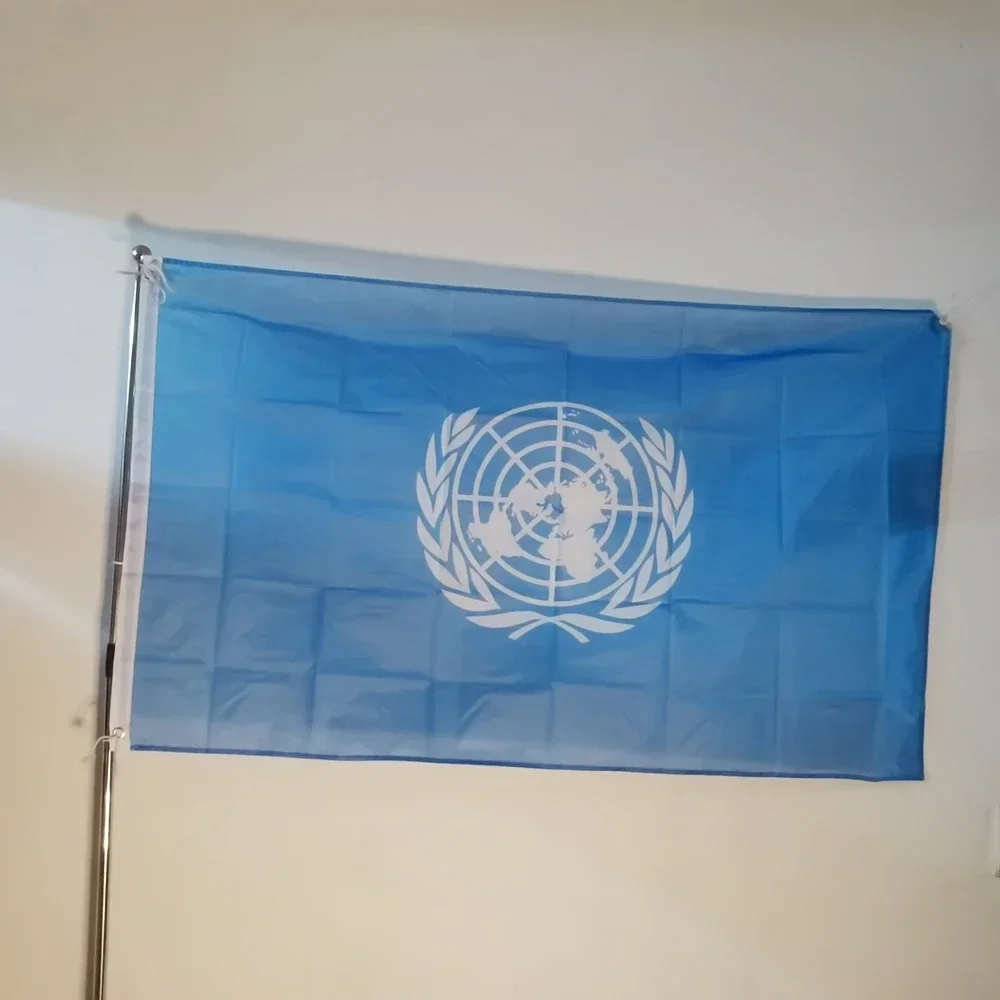 

United Nations UN Flag Polyester Outdoor Indoor Durable Decoration 150x90cm for Office & Home Garden Events