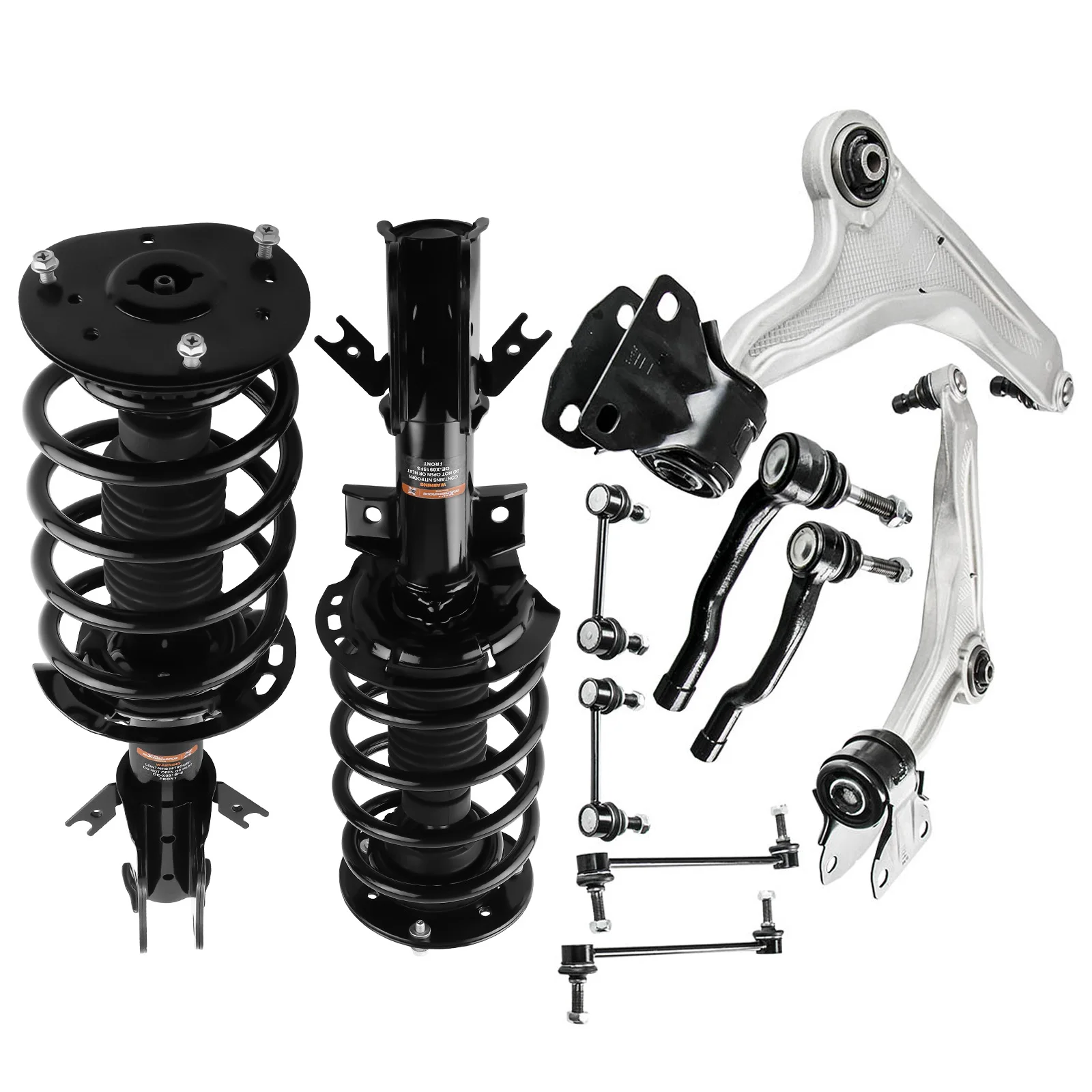 

Front Struts w/ Coil Spring Control Arms Kit for 2013-2019 2020 Ford Fusion FWD