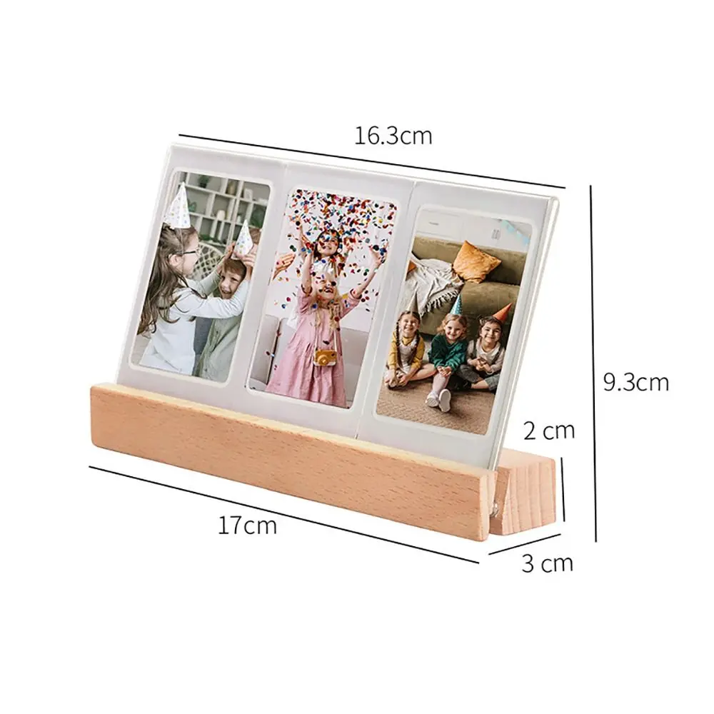 3 in 1 Photo Frame Instant Camera Acrylic LED Light 3 inch Picture Holder Photo Table for Fujifilm/Polaroid Desktop Decor