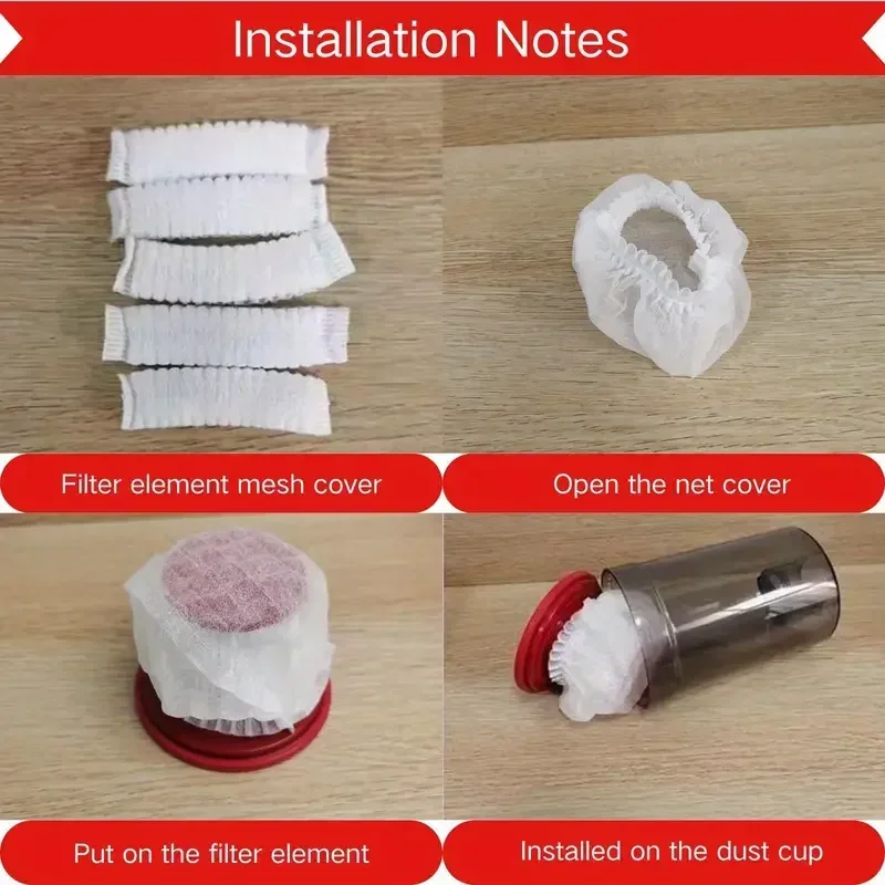 vvocci Protective Cleaner Filter Disposable Vacuum Cover 20pcs Washable Non-woven Fabric for Handheld Vacuum Cleaner