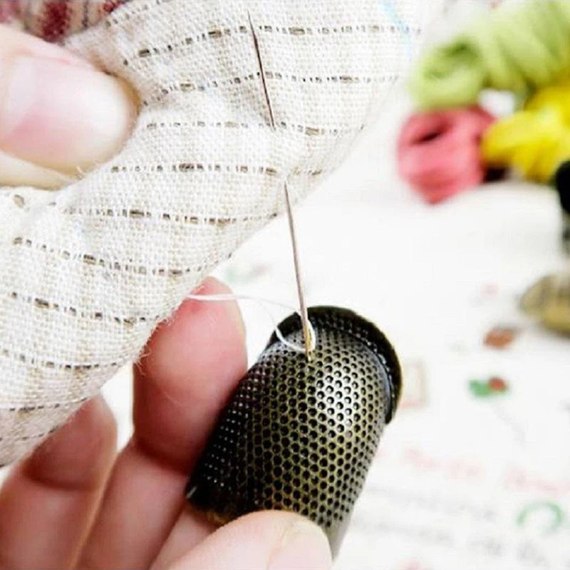 1~10PCS Retro Finger Protector Antique Thimble Ring Handworking Needle Thimble Needles Craft Household Sewing Tools